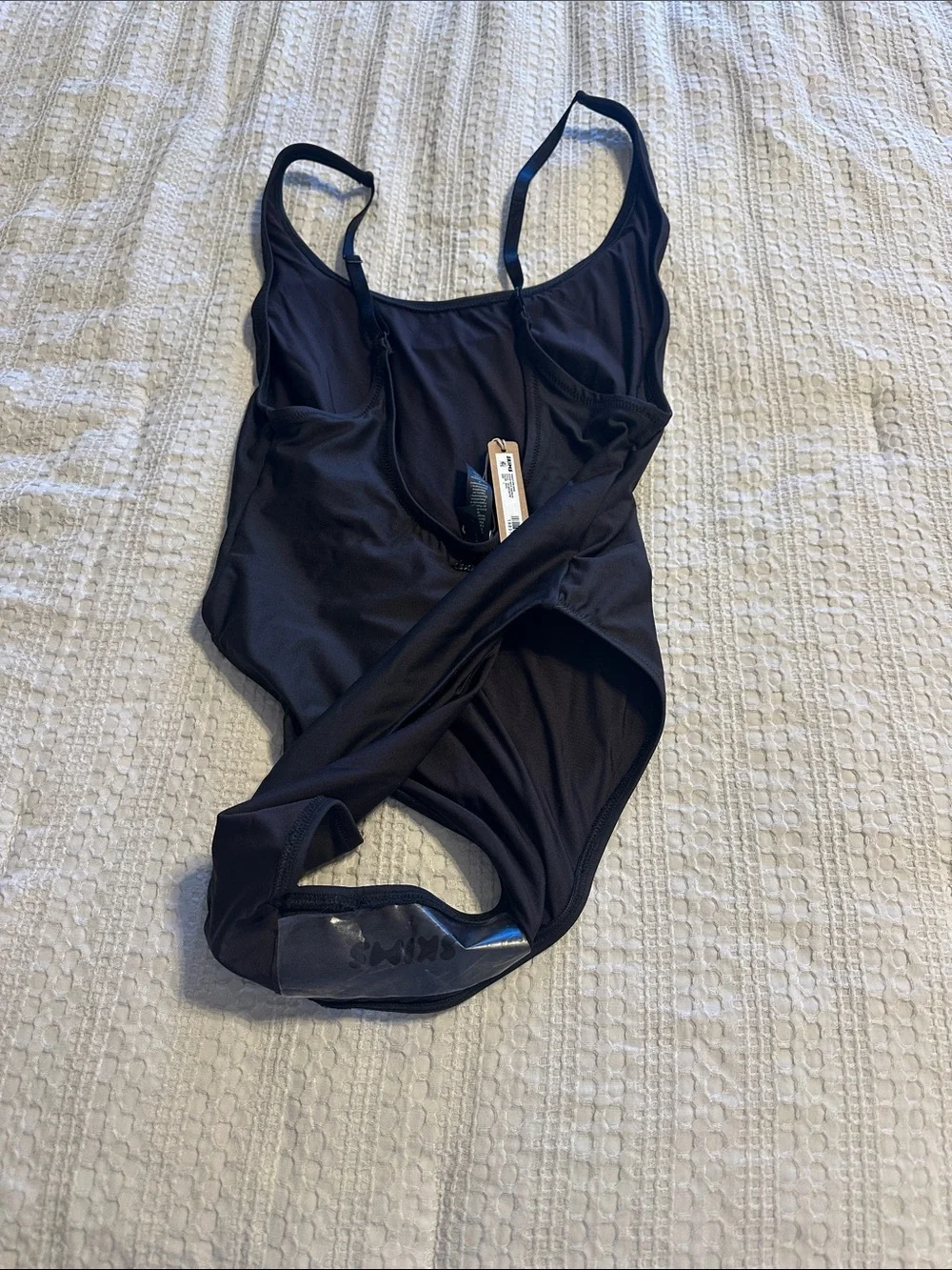 SKIMS Black Scoop-Neck One-Piece